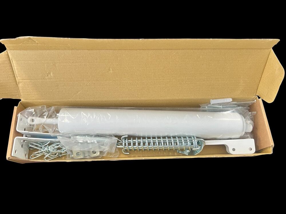 Heavy Duty Storm Door Closer with Wind Chain, Model 8730 White - open Box